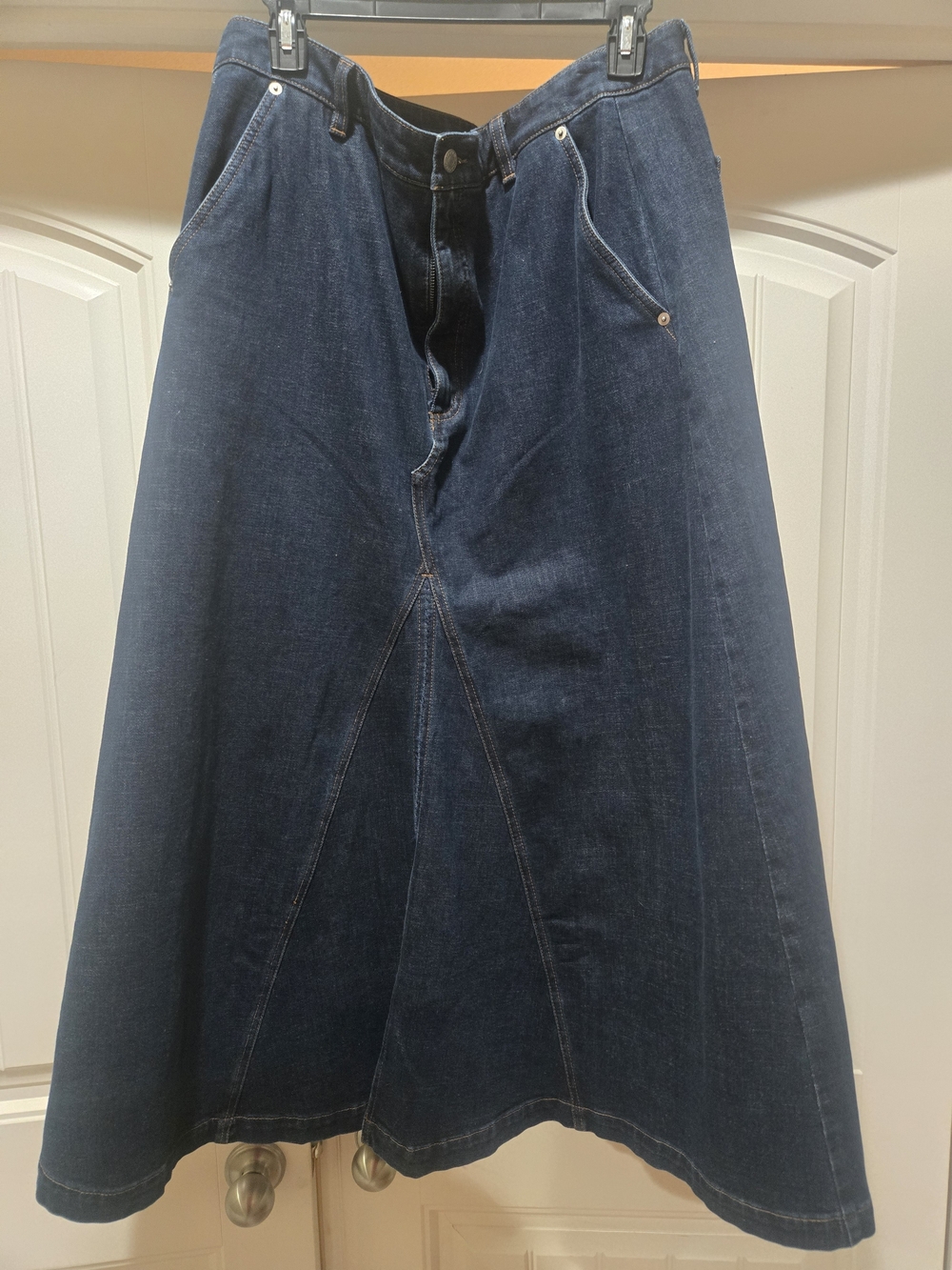 Banana Republic Dark Indigo Denim Skirt Size 16 EUC